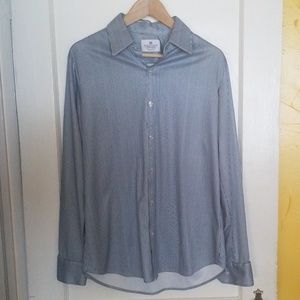 Mizzen+Main Large Striped Trim Fit Shirt